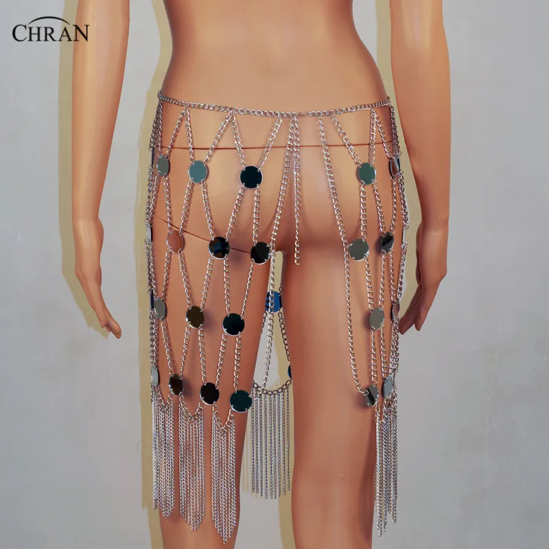Chran Mirror Perspex EDC юбка наряд ожерелье для дискотеки бандо Bralette сексуальная