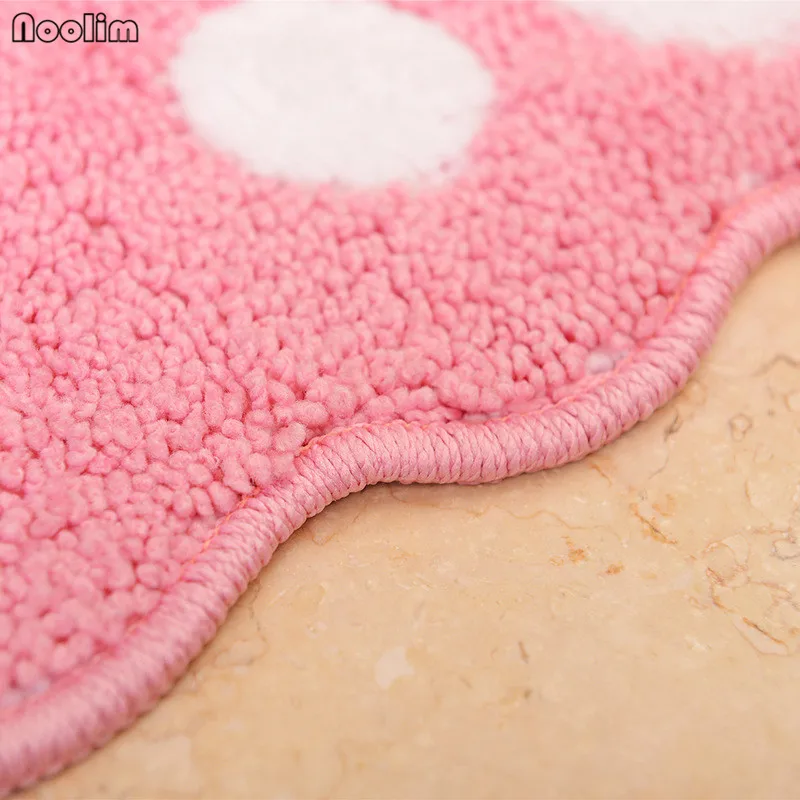 NOOLIM Foot Printed Bath Mats Non-slip Bathroom Carpet Mat Toilet Rug Pad Carpets Microfiber Mini | Дом и сад