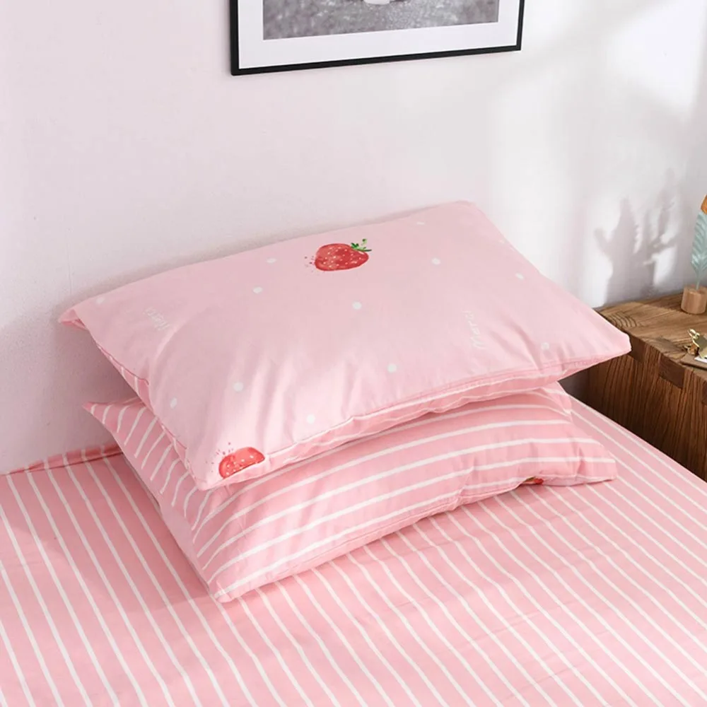 2019 папа и мима розовые плоды клубники скандинавский пододеяльник набор королева