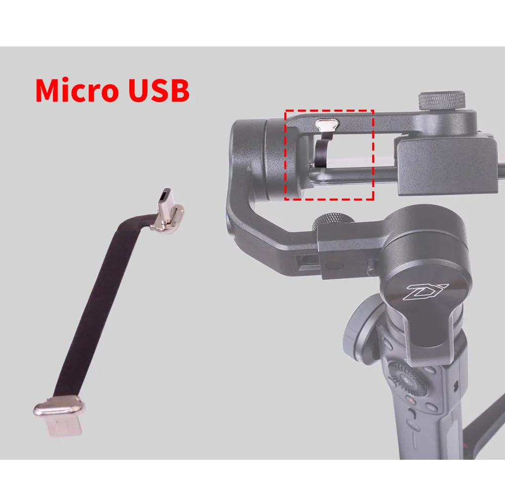 75 мм Мини бесшовный гладкий 4 зарядный кабель type C кабель/iphone кабель/Micro USB кабель для Zhiyun Smooth 4 Smooth 3 samsung