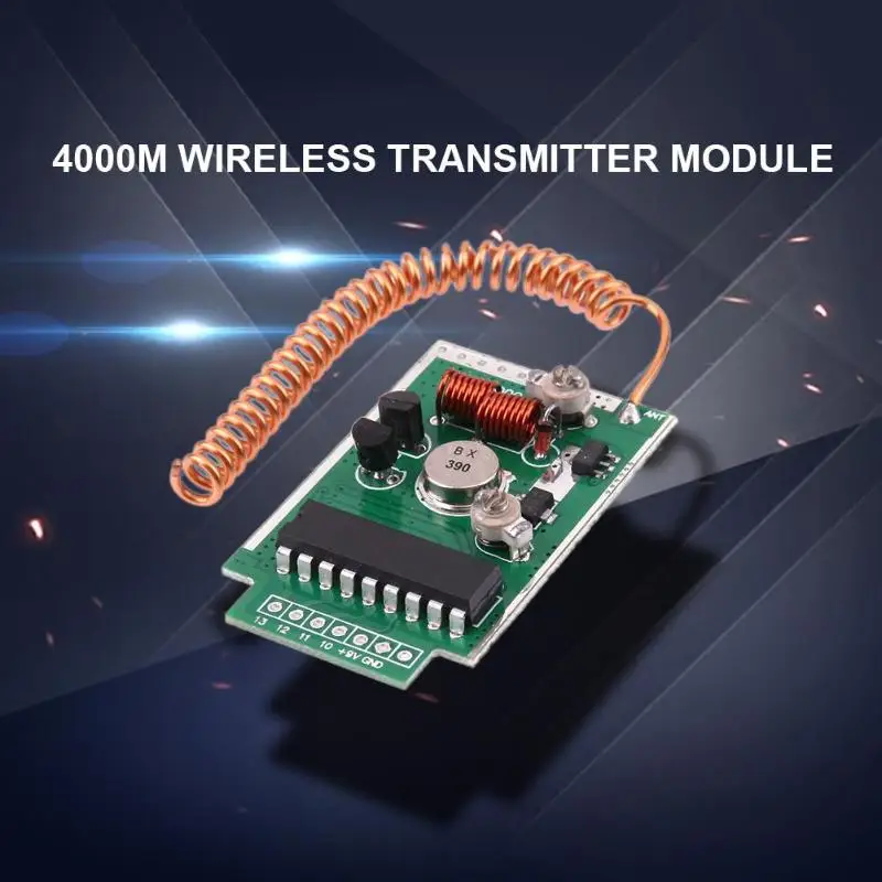 1/2/3 шт 390 МГц DC9V 4000 м RF пульт дистанционного управления Беспроводной модульный передатчик большой Мощность 4 км междугородние печатной платы пусковое устройство, свободные руки, ресивер, набор