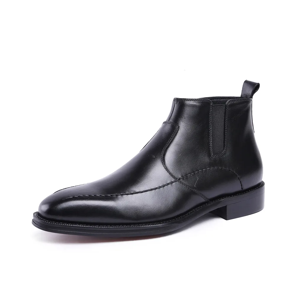 Модные туфли Goodyear с рантом; Цвет черный, коричневый; свадебные модельные туфли; мужские Ботильоны; ботинки из натуральной кожи; Мужская обувь в деловом стиле
