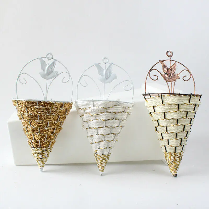 Новый настенный подвесной горшок конус плантатор Цветочная корзина-ваза для