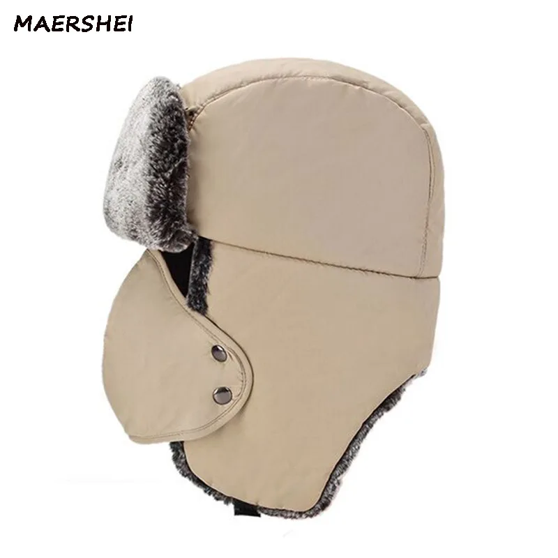 MAERSHEI, зимняя Балаклава, шапка-ушанка, шапки-ушанки, шарф для мужчин и женщин, русский охотник, шапка, кавалер, ушанка, лыжная шапка для снежной погоды, шапка