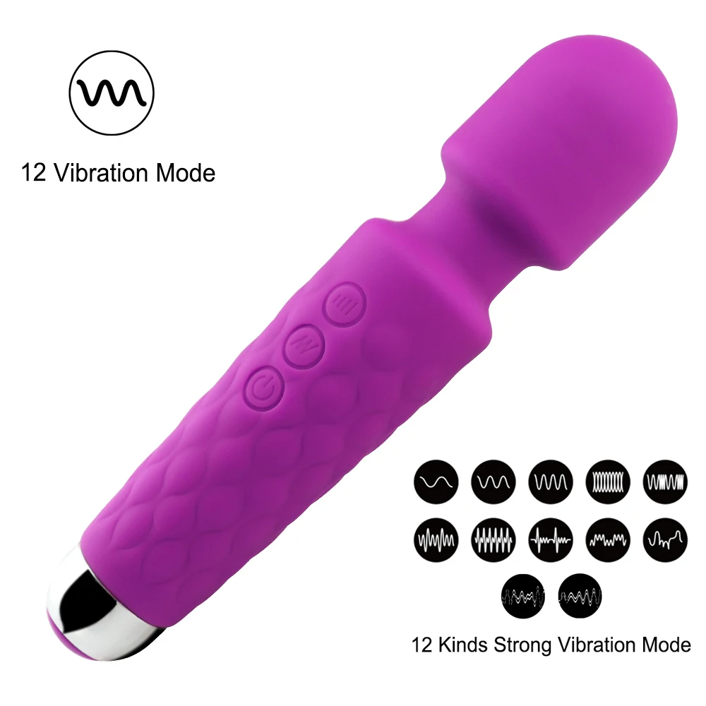 Мощный вибратор для клитора полости рта женщин USB-зарядка AV в виде волшебной