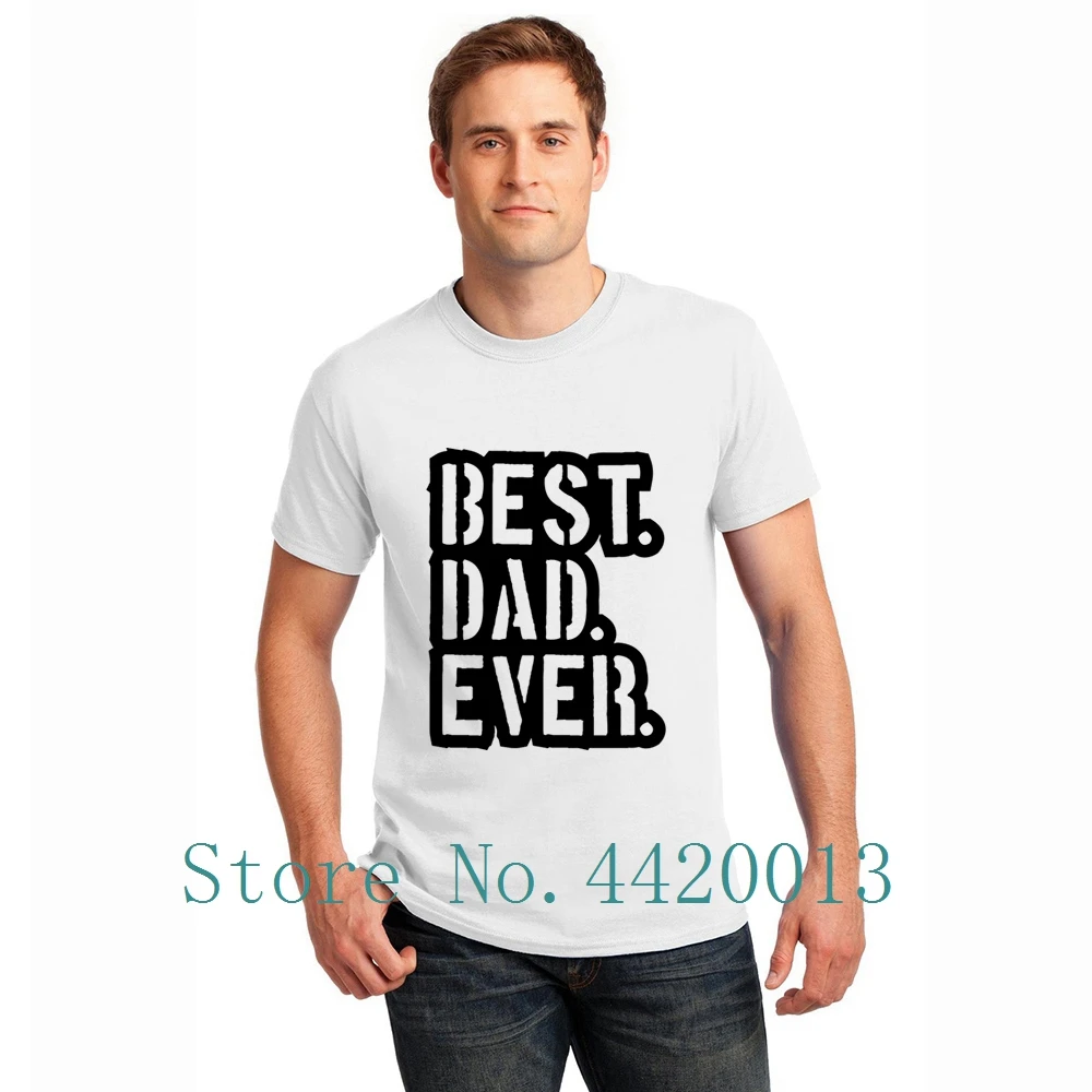 На заказ 100% хлопок круглый вырез печать текст папа лучший ever love dad мир модные