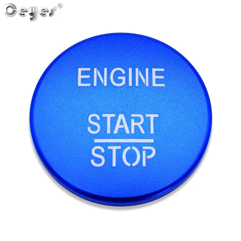 Blue Button Cover Ceyes Автомобиль Стайлинг двигатель старт стоп авто аксессуары крышки переключателей зажигания кольца Чехол для Mercedes Benz AMG GLC GLA класс C200L - Название цвета: Blue Button Cover