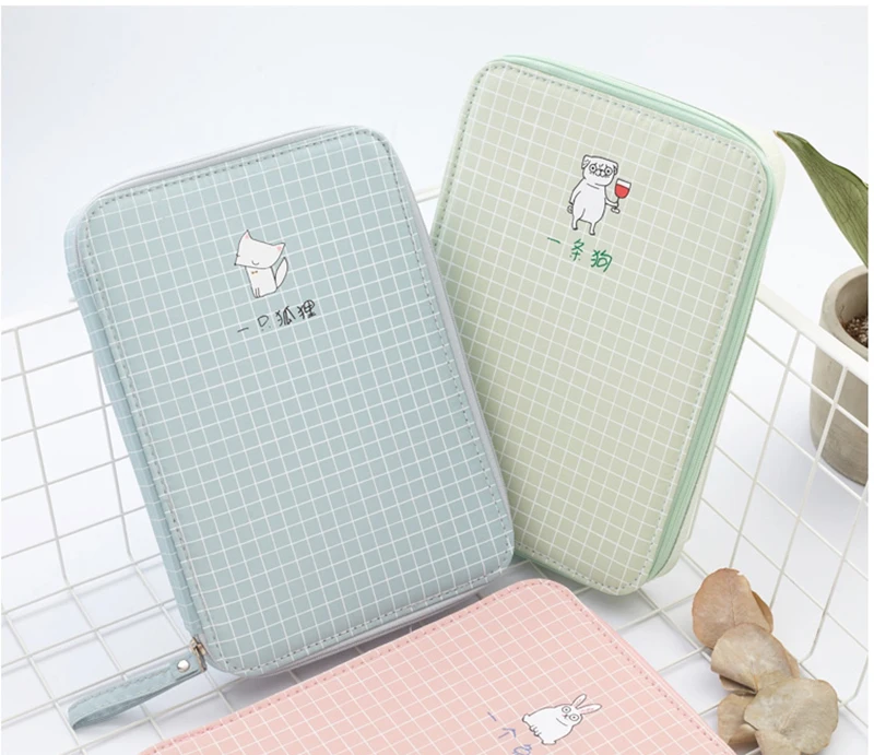 Kawaii большой емкости школьный карандаш CaseMulti-функция Складная Сумка для документов сумка для хранения для студентов Ipad блокноты ручки канцелярские