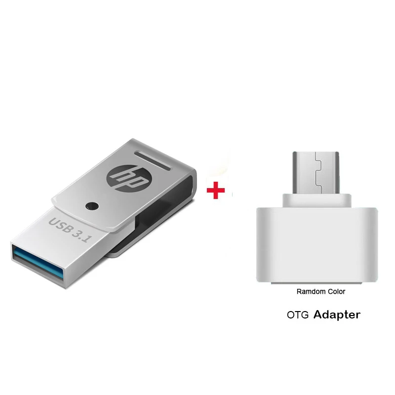 X5000M Plus OTG Флешка Флэш-накопитель USB HP 32 ГБ, 64 ГБ, 16 ГБ, USB3.1, Pendrive DIY, ЛОГОТИП. флешки - Цвет: X5000M Plus OTG