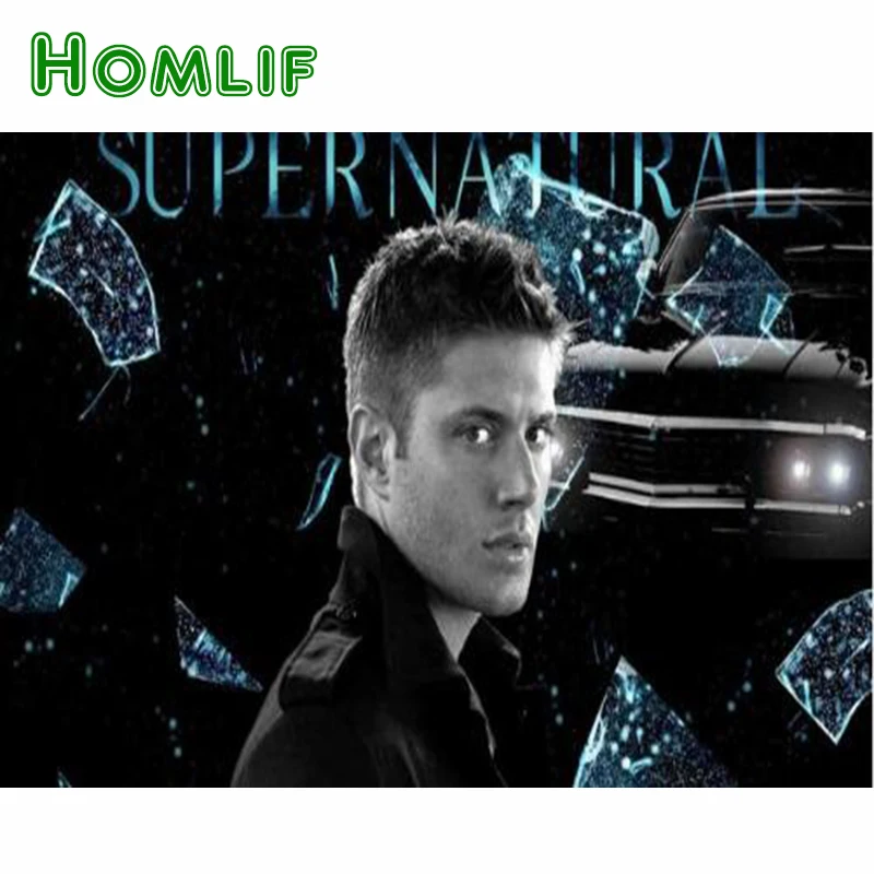 HOMLIF 5D DIY алмазная живопись сверхъестественная полная Мозаика из горного хрусталя