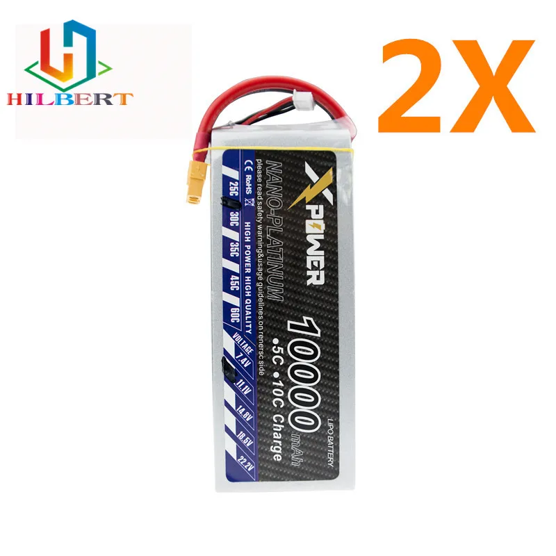 2 шт. 11 1 В 10000 мАч 3s lipo батарея 30C Xpower батареи XT60 / T /EC5 разъем для радиоуправляемого