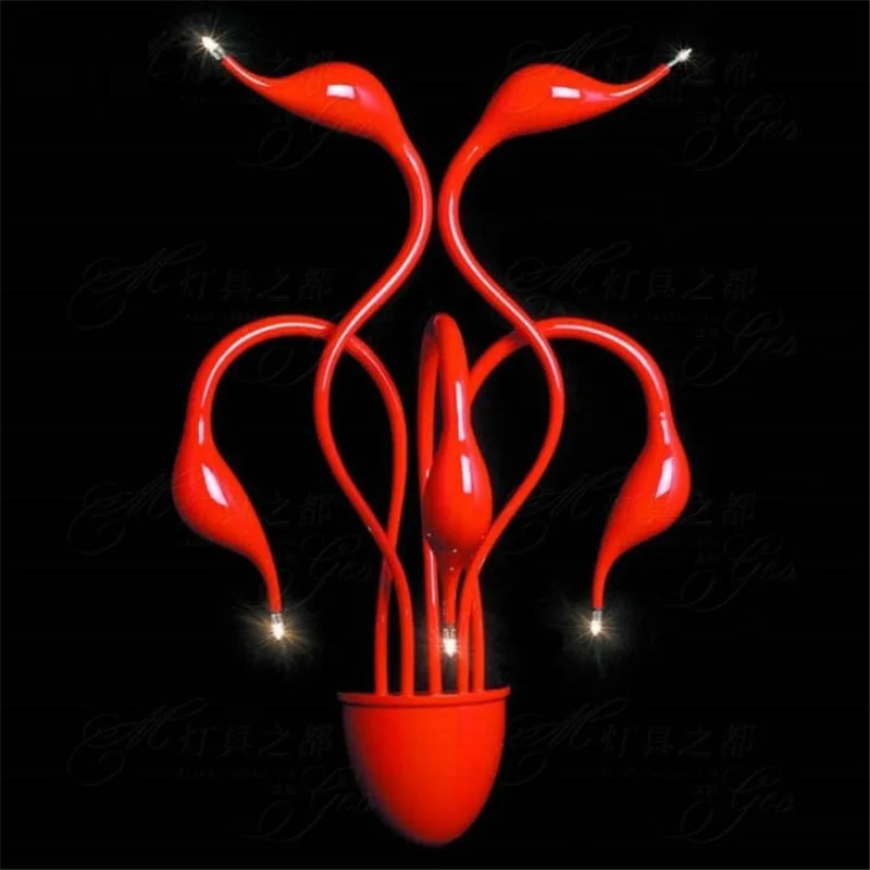 Настенные светильники в виде лебедя светодиодная лампа для спальни