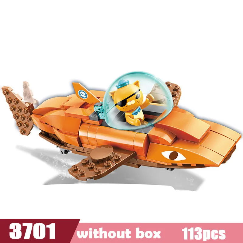 Octonauts строительный блок октопод Gup подводная лодка октябрь-Pod с GUP-C GUP-E GUP-D GUP-K GUP-I в стиле лего кирпичные игрушки Детский подарок - Цвет: 3701 without box