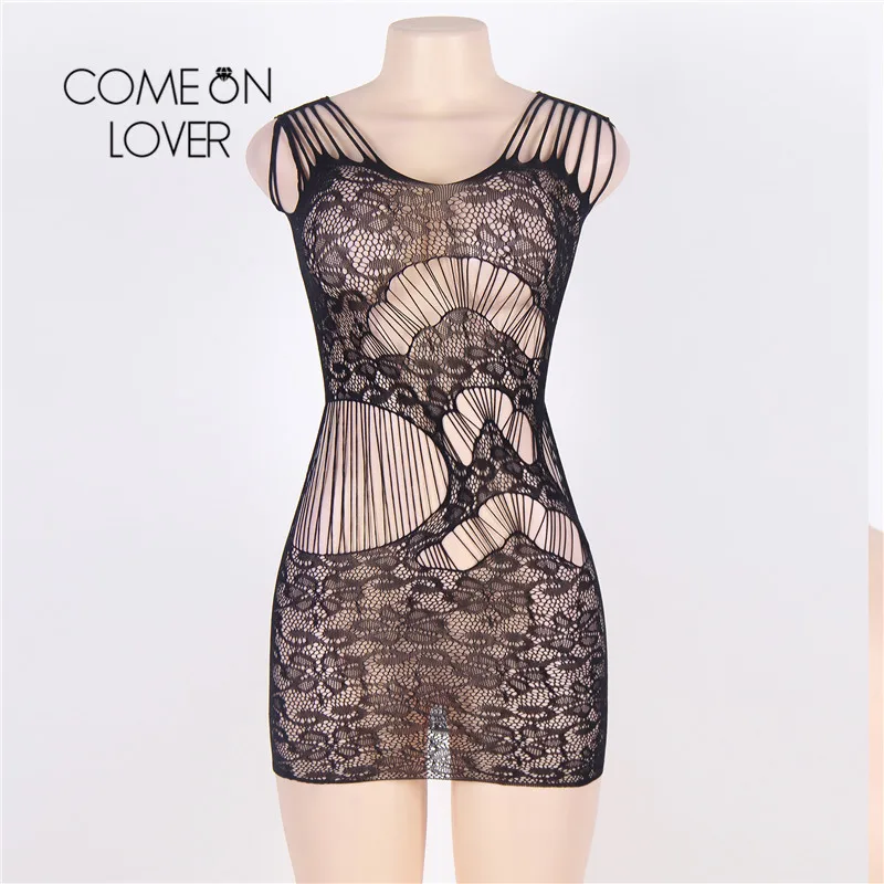 Comeonlover, Прозрачное нижнее белье, прозрачное, ажурное, новинка, Брендовое, размера плюс, волшебное, кружевное, на бретелях, нижнее белье, платье, HI3124