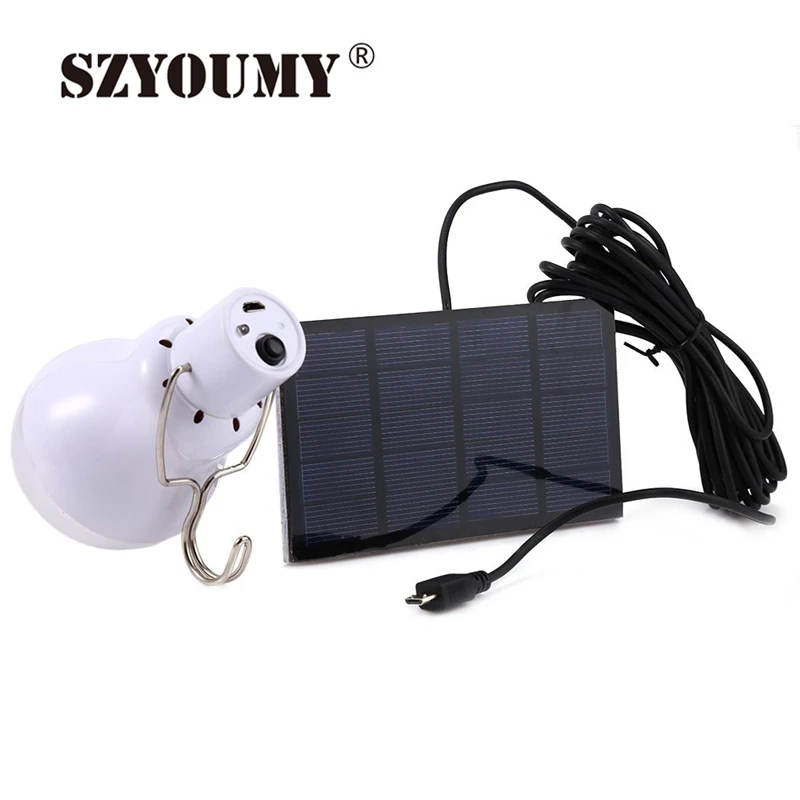 SZYOUMY 15 Вт лампа на солнечной батарее портативная Светодиодная энергии