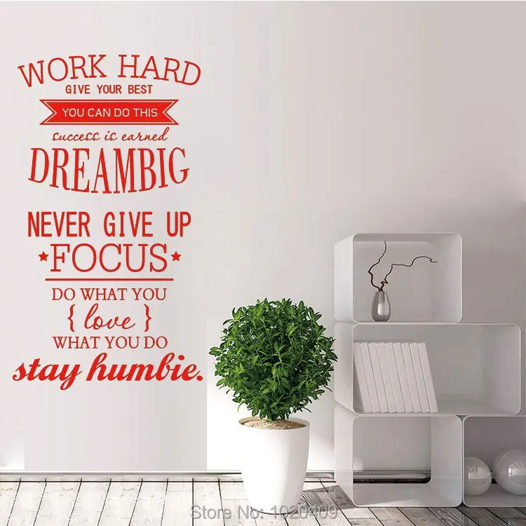 Слова Цитата Наклейка на стену для гостиной декоративная работа жесткий сон