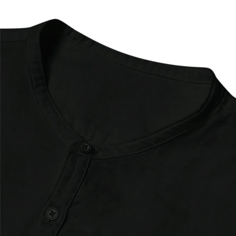 Мужская Повседневная рубашка из хлопка и льна белая однотонная с коротким