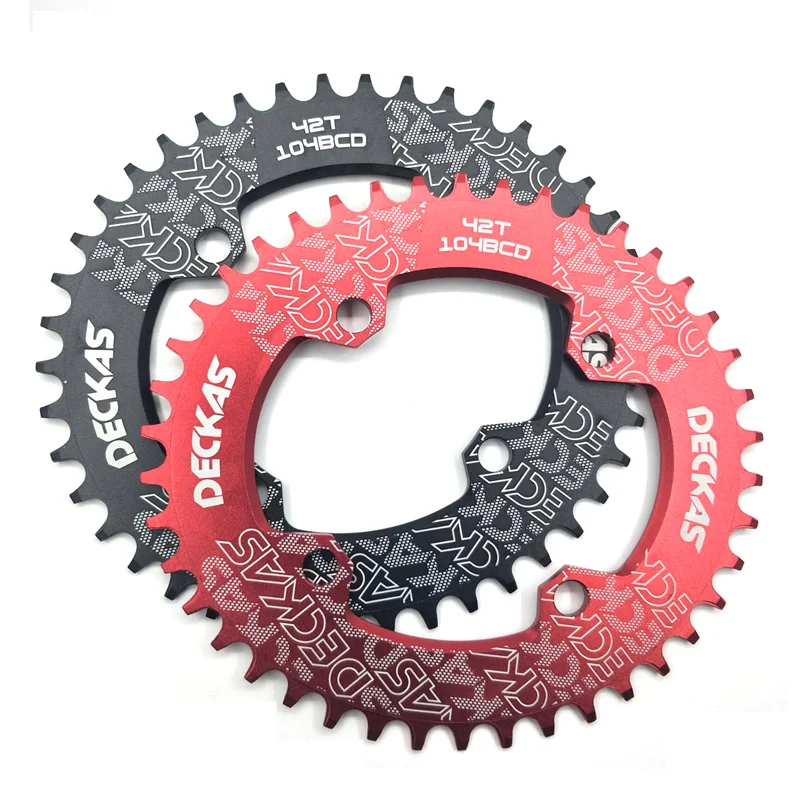 DECKAS Овальный 104BCD 40/42/44/46/48/50/52T горный велосипед Звездочка MTB велосипед, способный преодолевать Броды для shimano 8-12 Скоростей диаметра окружности болтов(алюминиевая звездочка