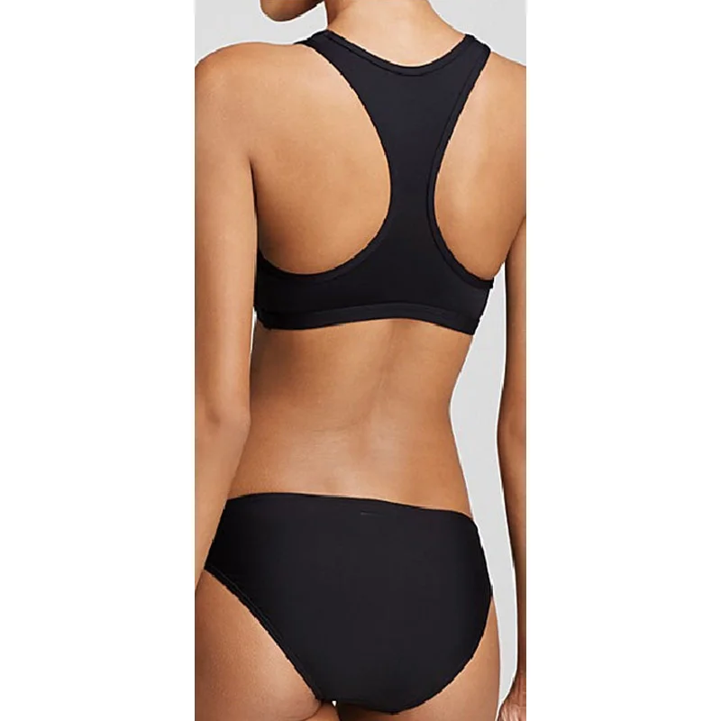 FS черный комплект бикини из сетчатого материала соблазнительный купальник с