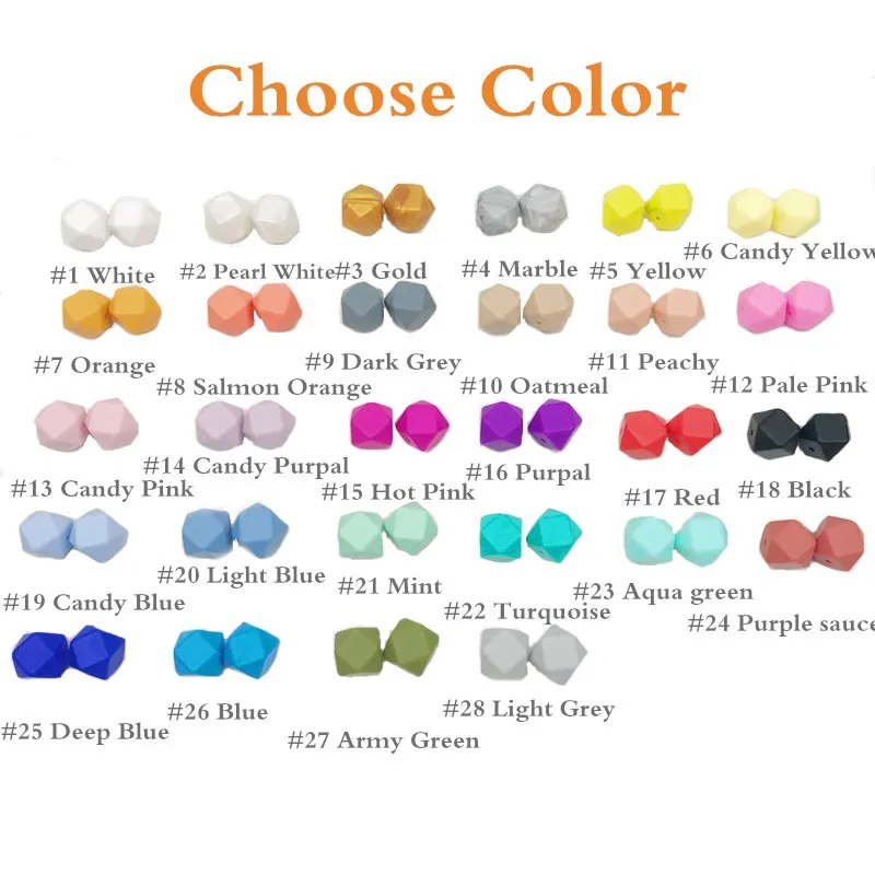 5 шт. силиконовые бусины для прорезывателя зубов 17 мм | Мать и ребенок