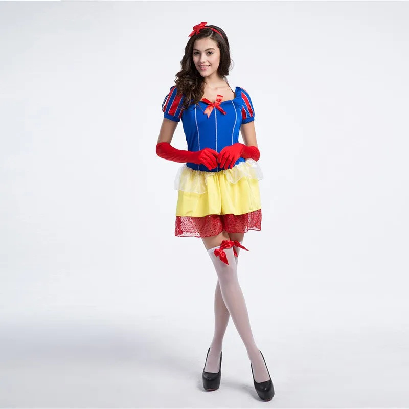 Lovely Girls Princess Dress Party Gown Halloween Cute Snow White Costume For Women Vestidos | Тематическая одежда и