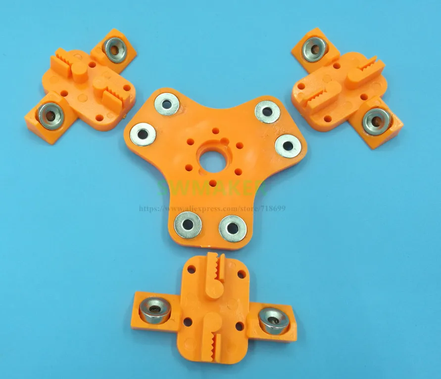 Оранжевый цвет Reprap Delta Kossel k800 пластиковые магнитные эффекторных+ каретки комплект для самостоятельного выбора между 3Dprinter