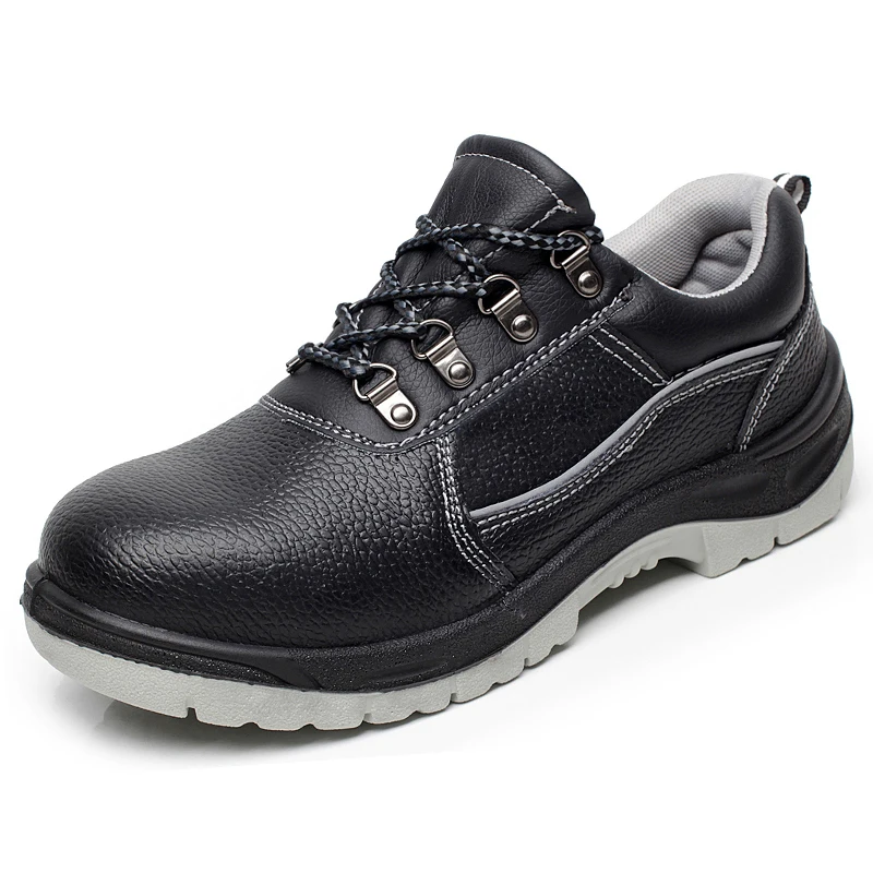 Men Steel Toe Safety Shoe Genuine Leather Casual Anti-kick Footwear Outdoor Puncture Proof Sneaker Working shoe
