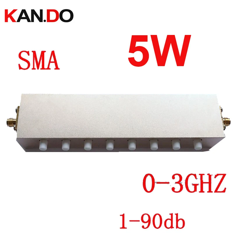 

5W Key Press 0-90db Adjustable Radio Frequency Attenuator SMA Connector DC-3Ghz Attenuation Connecter RF COAXIAL Jack Attenuater