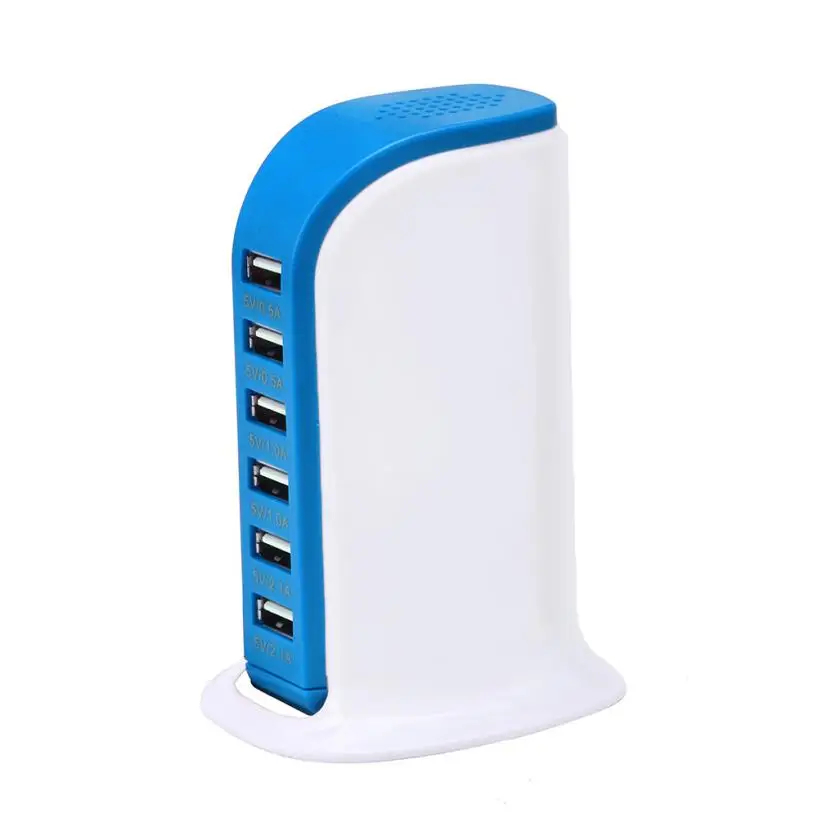 Новый адаптер 6 USB мульти порт штепсельная вилка Великобритании быстрое зарядное
