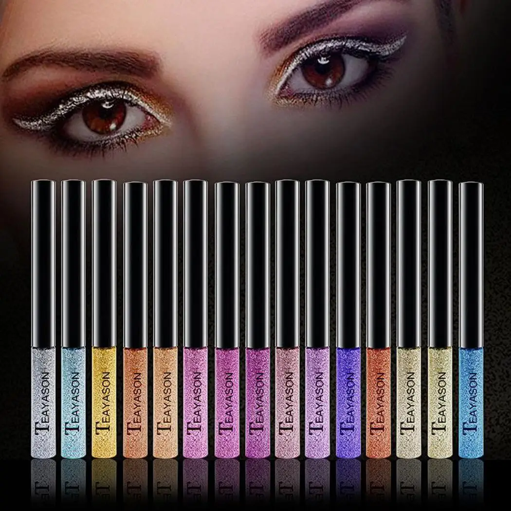 New Glitter Eyeshadow Makeup 4 Color Waterproof Shimmer and Shine Gold Silver Luminous Pigments Liquid Eye Shadow Stick |