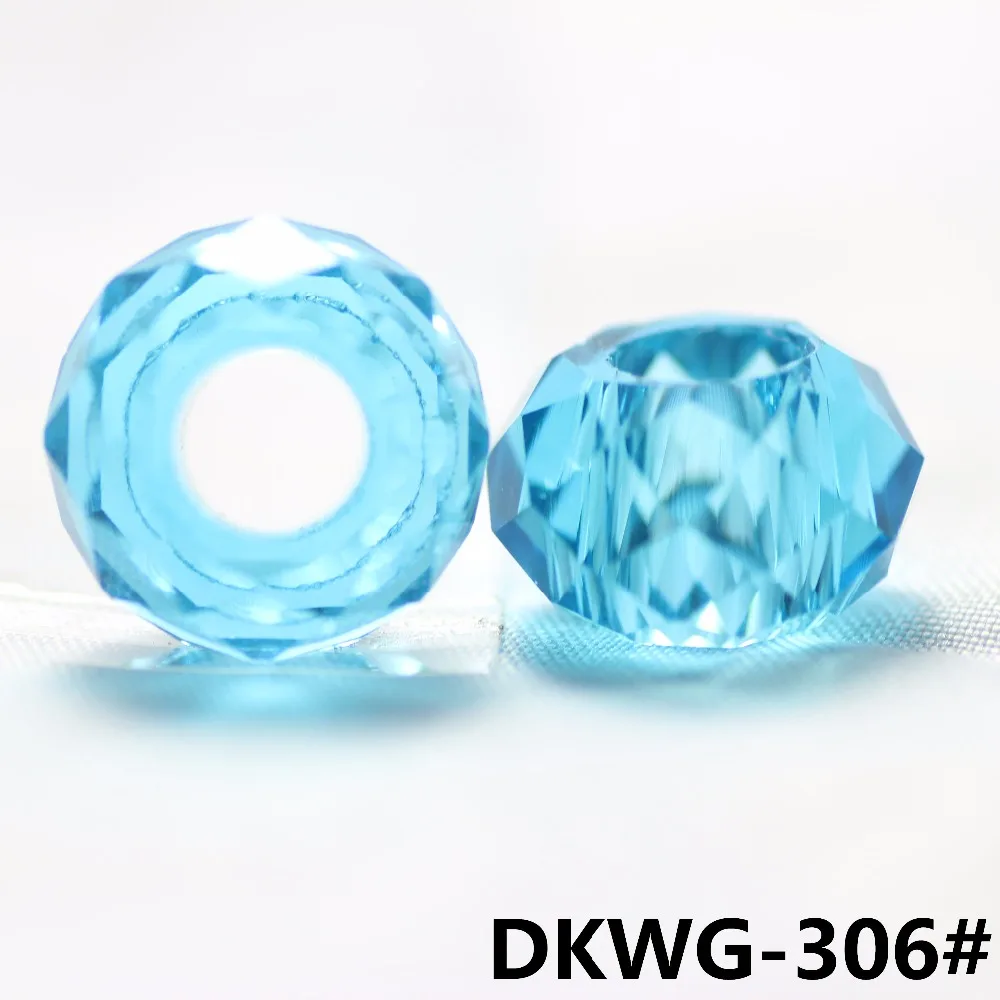 ZHUBI Glass Spacer Round 8*14MM Crystal Rondelle With Large Hole Beads DIY Wholesale Jewelry Materials Making Bracelet | Украшения и