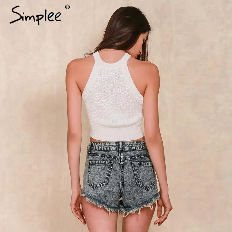 Простая одежда вязаный с открытыми плечами бюстье укороченный топ женский