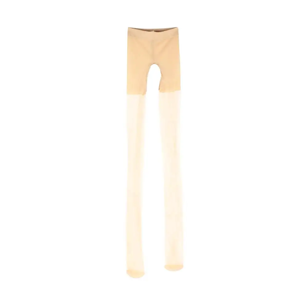 beige Модные сексуальные колготки с открытой промежностью, женские ультра-тонкие эластичные прозрачные колготки, женское эротическое белье - Цвет: beige