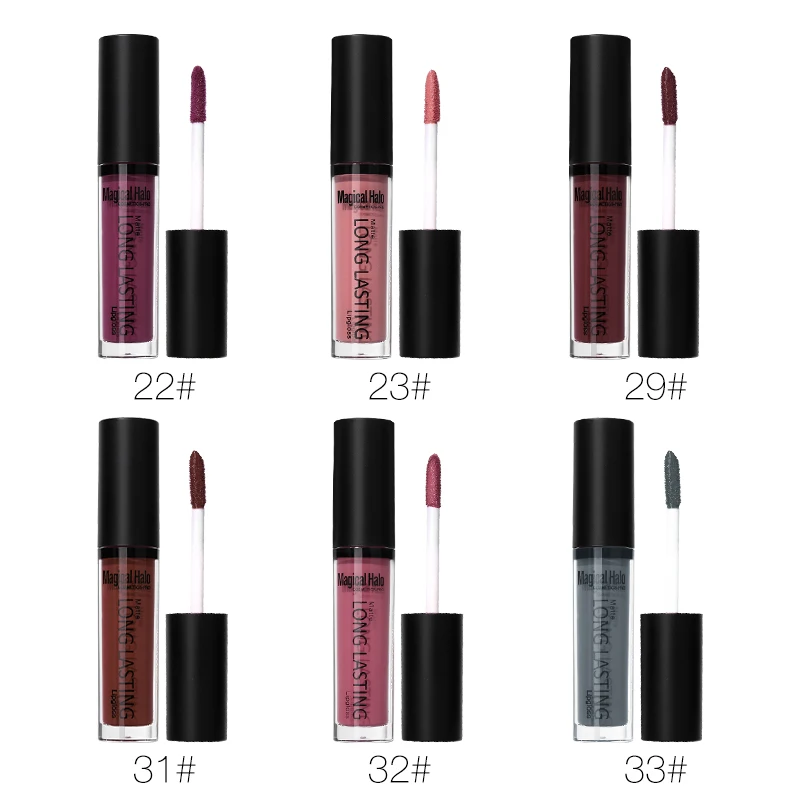 Жидкая губная помада 20-38 цветов волшебный ореол стойкий блеск для губ матовая