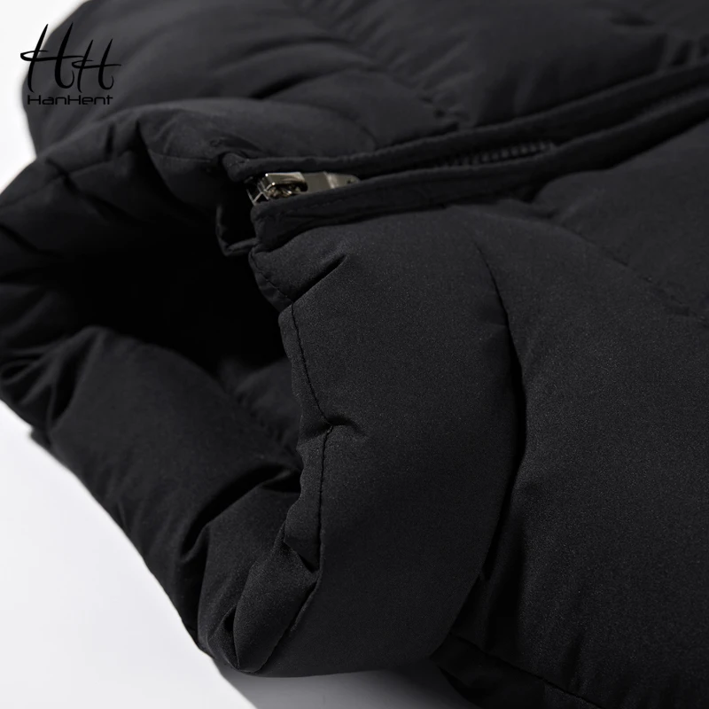 HanHent Мода Стенд жилет с воротником для мужчин Тонкий толстые теплые зимние Bodywarmer