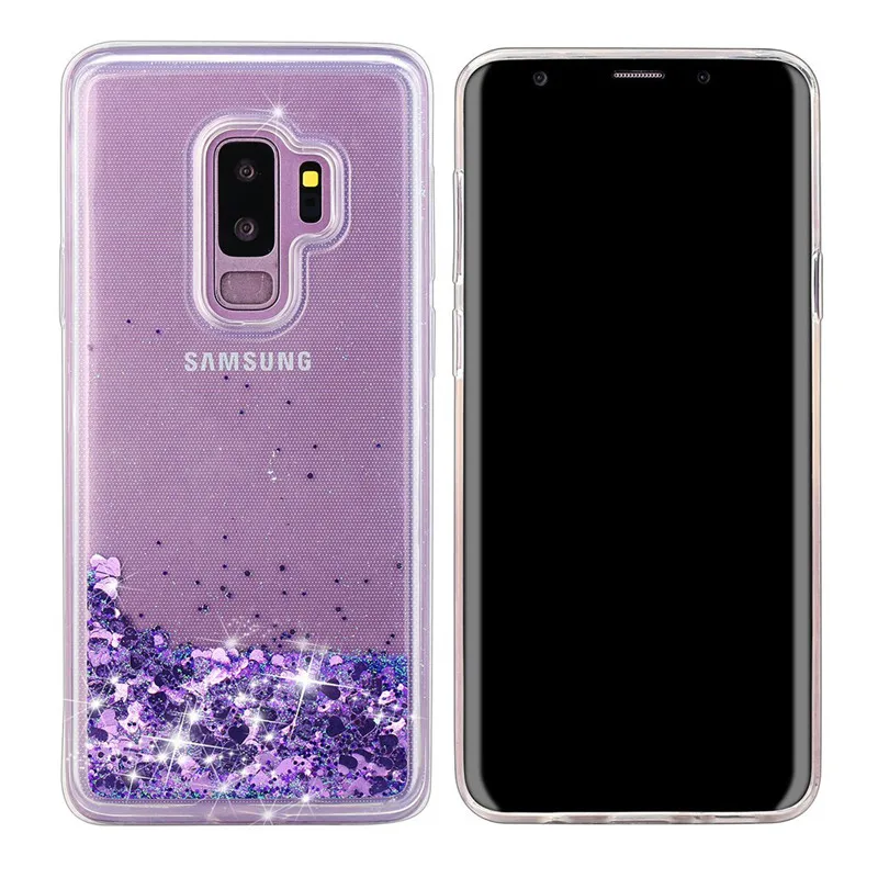 Блестящий чехол с зыбучим песком для SamSung Galaxy S9 plus плавающей жидкостью блестящий