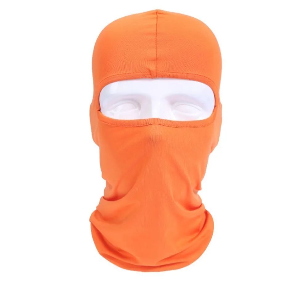 Orange REXCHI велосипедная маска для лица, пылезащитная лайкра для женщин и мужчин, шапка для велосипеда, шапки для езды на велосипеде, мотоцикле, лицевая ветрозащитная повязка для головы - Цвет: Orange
