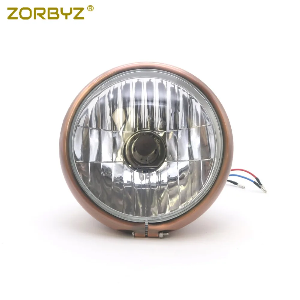 ZORBYZ мотоцикл Медь Металл H4 передняя фара лампа и 28-43 мм вилка кронштейн для кафе