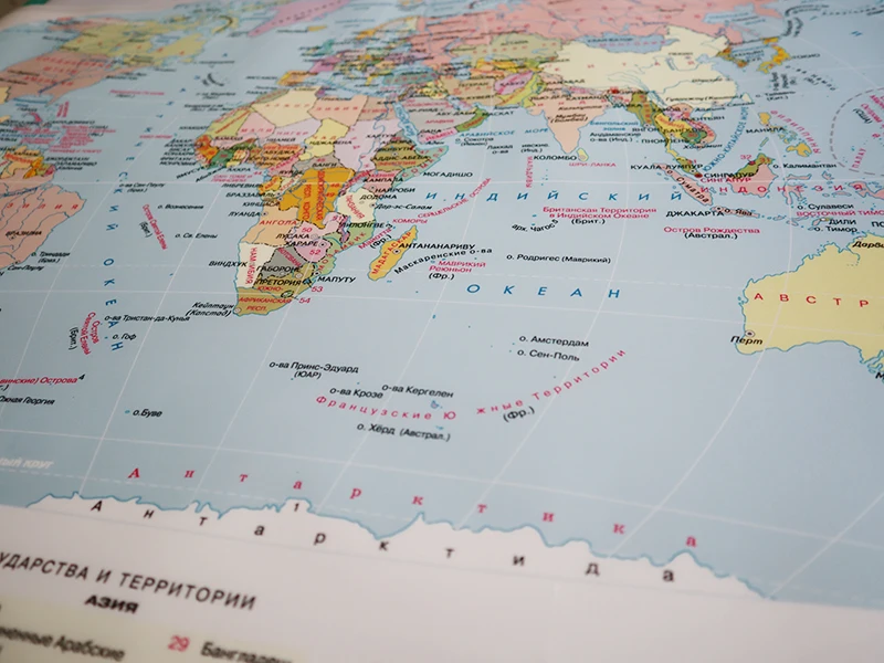 FOOCAME Ussian language World Плакат-карта и принты настенные художественные принты Шелковое украшение для дома картина для спальни декоративные картины