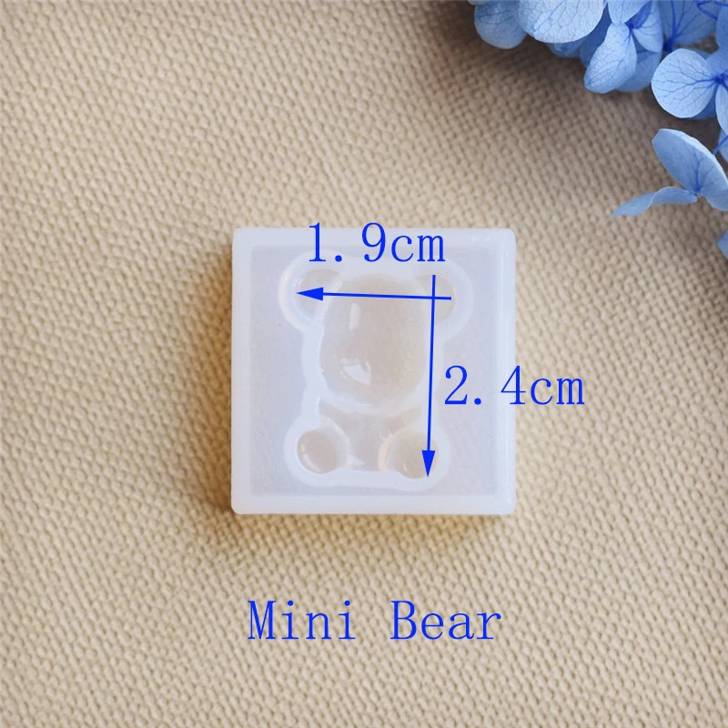 

SNASAN 4pieces Silicone Mold A sitting bear Resin Silicone Mould handmade DIY Resin Jewelry Making epoxy resin molds
