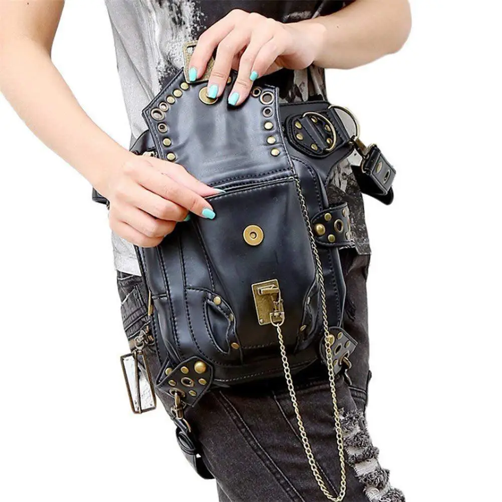 Стимпанк Ретро мотоциклетная сумка ретро рок Готический Поясная Сумка с