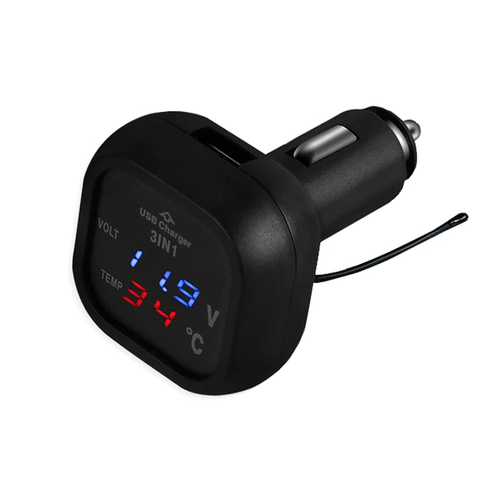 3 в 1 прикуриватель USB Автомобильное зарядное устройство цифровой вольтметр