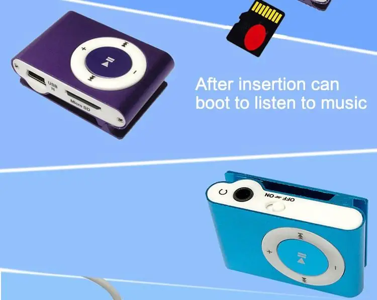 Новый большой рекламный зеркальный портативный mp3-плеер мини-mp3-плеер