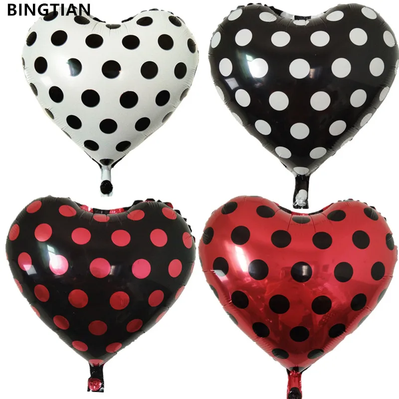 BINGTIAN черные красные белые точечные шарики в горошек Микки Минни день рождения