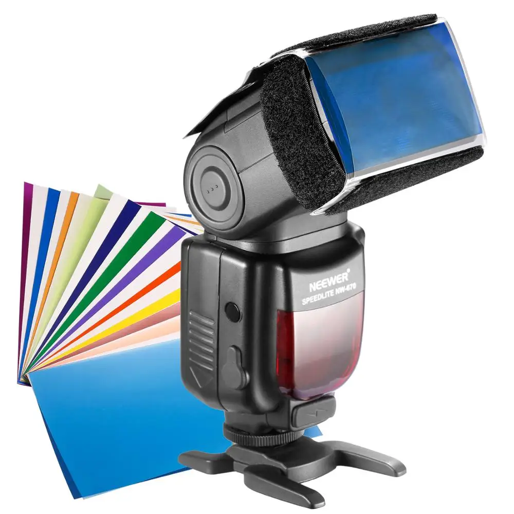 Neewer Flash Speedlite Diffuser и набор фильтров серебристый/белый отражатель 12 шт цветной