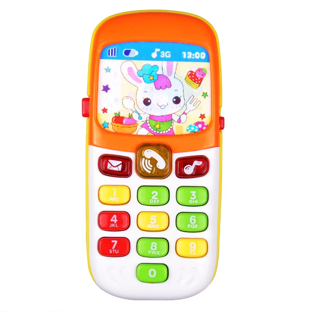 Электронный игрушечный телефон музыкальный мини милый детский игрушка раннее