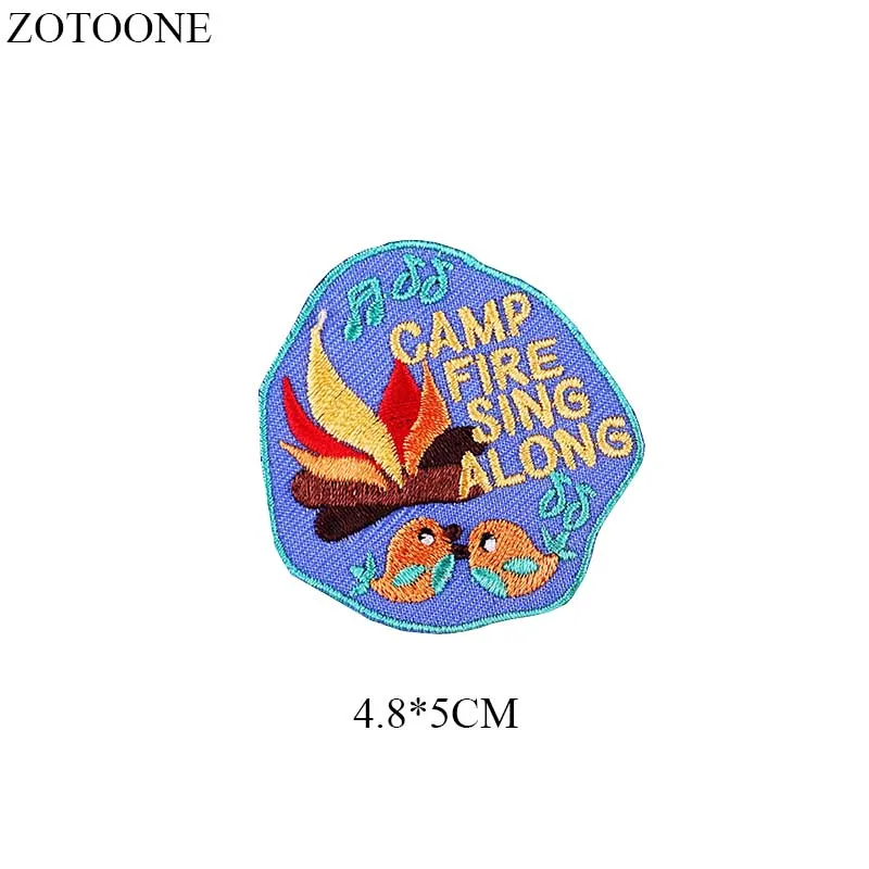 ZOTOONE гладить по с буквами в цветочном узоре и патчи для рюкзак одежды вышивкой