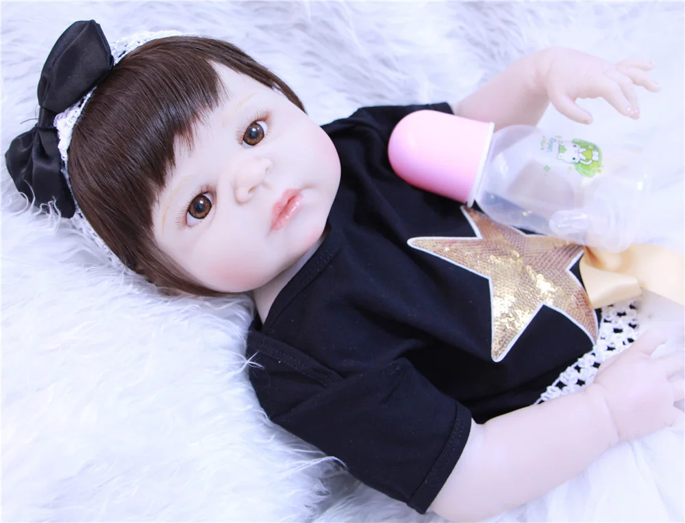 Реалистичная силиконовая кукла младенец с одеждой 22 дюйма|reborn baby girl doll|baby dollgirl doll