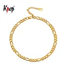 Браслет на ногу из нержавеющей стали золотистого цвета, 3 мм, A226