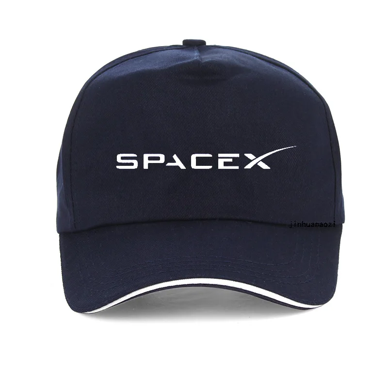 Тёмно-синий Кепка SpaceX Space X с логотипом для мужчин и женщин, хлопок, бейсболки для автомобиля, унисекс, хип-хоп, Регулируемая Кепка Snapback - Цвет: Тёмно-синий